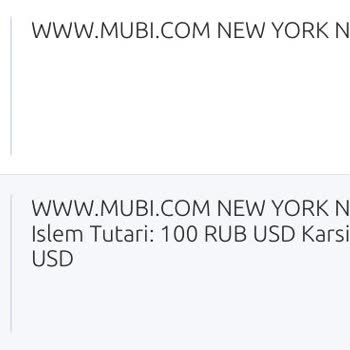 Mubi Türkiye Mubi Kendi Verdiği Teklife Rağmen Kredi Kartımdan Fazla Tutar Çekti