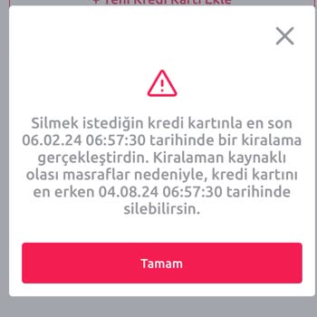 Tiktak Kredi Kartını Kaldırma Engeli