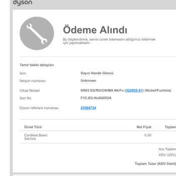 Dyson Corrale Arıza Ve Tamir Olamaması