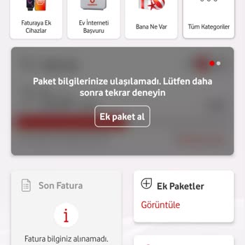 Vodafone Yanımda Uygulamasında Sorun