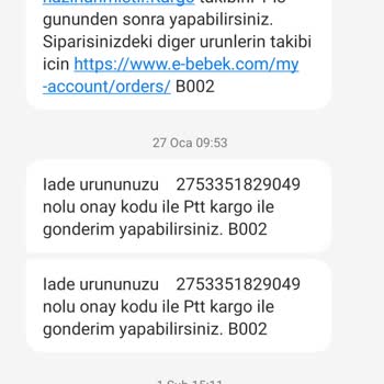 ebebek E Bebeğin İade Ücretini Yatırmaması Mağdur Etmesi