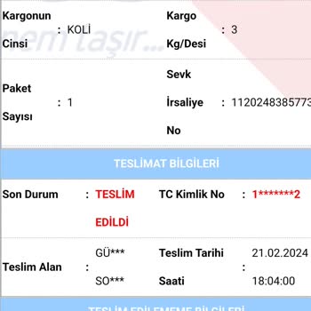 Aras Kargo Kargoyu Teslim Etti Gözüküyor Ama Kime Belli Değil