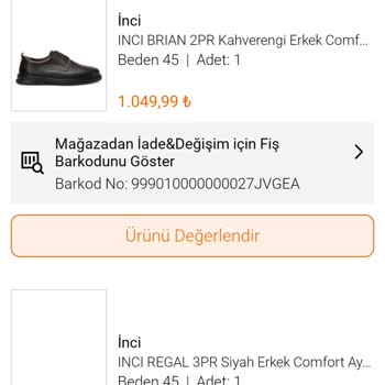 FLO Ayakkabı FLO Eksik Teslimat (1 Çift Eksik Sipariş Tamamlandı Gözüküyor)