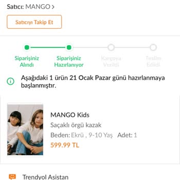 Mango Trendyol Siparişini Kargolamaması Ve İptal Etmemesi