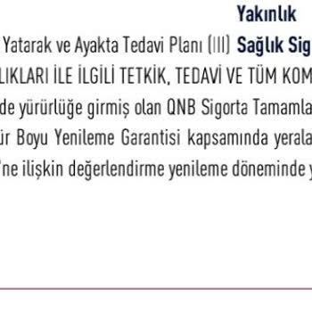 QNB Tamamlayıcı Sağlık Sigortası