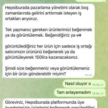 Telegram Da Şüpheli Hepsiburada'dan Para Kazandırma Yöntemi