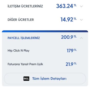 Turkcell Paycell Uygulaması Fatura Yansıtılması