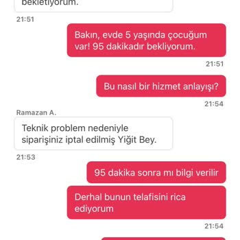 Yemeksepeti Saat 20.19 Daki Siparişim 21.56 Da İptal Edildi!