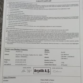 Heater Not Heating! Arçelik 6964 Tea Maker Under Warranty, But No Receipt