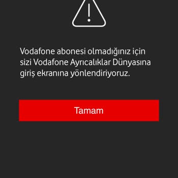 Vodafone Yanımda Uygulamasına Giriş Yapamıyorum