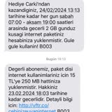 Vodafone Paket Dışında Kullanım Yüklenmesi
