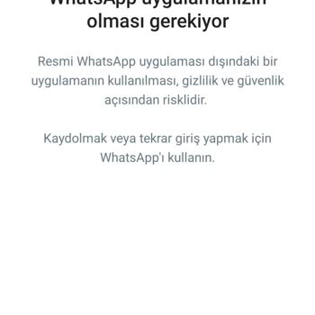 WhatsApp Resmi Hesap Uyarısı