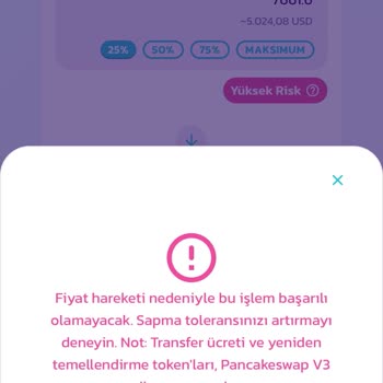 PancakeSwap'ta Yaşanan Teknik Sorunlar