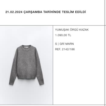 Zara Kullanılmış Yanlış Ürün Gönderimi