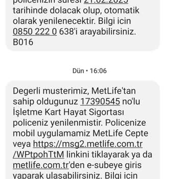 Metlife Hayat Sigortasını İptal Etmiyor!