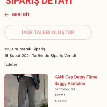 Costamiles Sipariş İptalinde Paranın İade Edilmemesi Ve İletişim Kurulamama