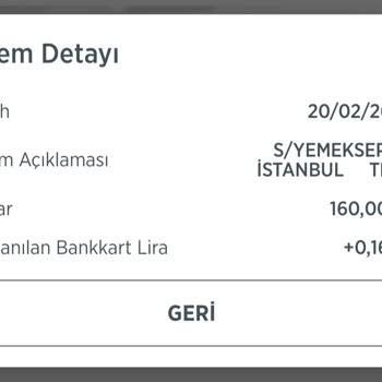 Yemeksepeti Kredi Kartımdan Habersiz Para Çekilmiş