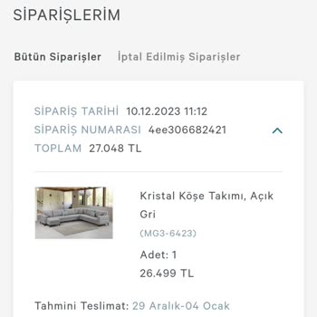 Vivense Yaklaşık 3 Aydır Gelmeyen Koltuk