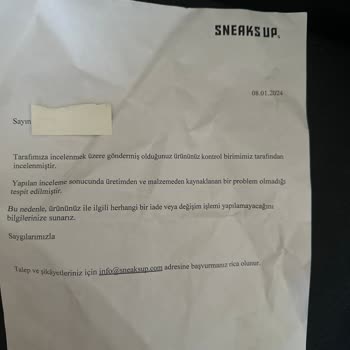 Sneaks Up Viaport Tuzla Marina Mağazası Jordan Ayakkabısına Red Kararı