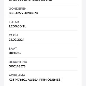Aktif Olmayan Agesa Prim Hesabımdan Para Çekmiş