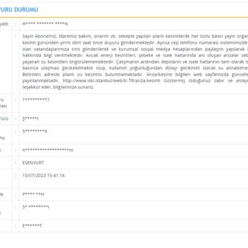 İSKİ Su Kesintileri