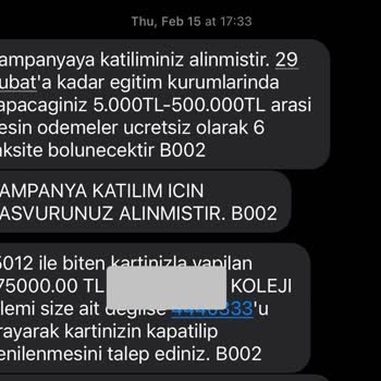 Garanti Bankası SMS Onayına Rağmen Taksit Yapmıyor.