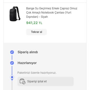 Hepsiburada Yurt Dışı Siparişi İptal Edilememe Sorunu