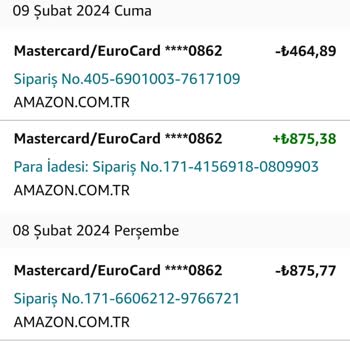Amazon Para İadesi Yapılmadı