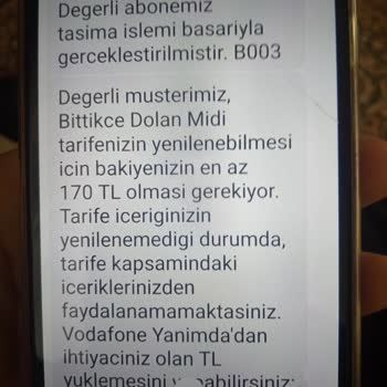 Vodafone Danışmanı Doğru Bilgilendirmiyor. Sonuç 140 TL Cayma Bedeli