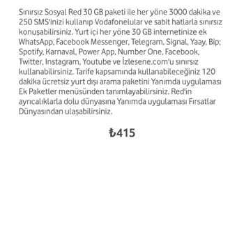 Vodafone 5. Ayda Sözleşmenin Güncellenmesi