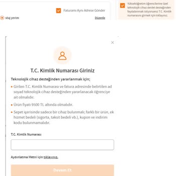Trendyol Gençlere KDV İndirimi İçin Faturada Tc. Kimlik Bilgisi Yalanı