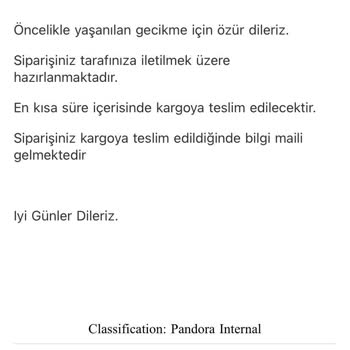 Pandora Mücevher Pandora'dan Aldığım Ürünlere Ulaşamıyorum! Muhatap Bulamıyorum!