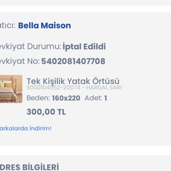Bella Maison LCW Ürün Tedarik Sorunu
