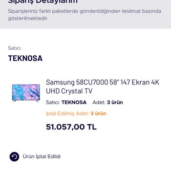 Teknosa İstediği Gibi Ürün İptal Ediyor