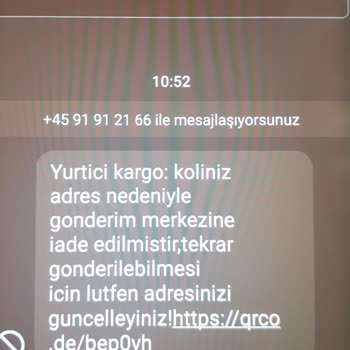 Koliniz Adres Nedeniyle Gönderim Merkezine İade Edilmiş