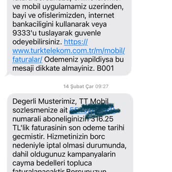 Türk Telekom Yanlış Numara Kaydı Hk.