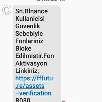 BORMUFTULUK (SMS) Tarafından Gelen Mesaj!