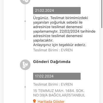 MNG Kargo Kargomu İade Etti