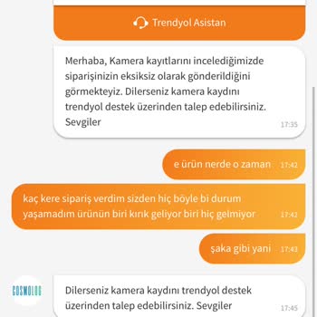 Cosmolog Trendyol Siparişim Eksik Ve Kırık Geldi