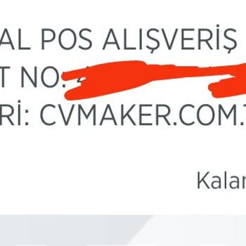 Cvmaker.com.tr Bilgim Dışında Üye Yapılıp Her Ay Hesabımdan Para Çekilmiş