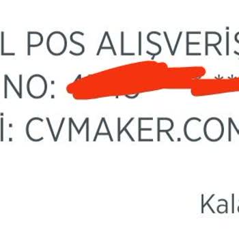 Cvmaker.com.tr Bilgim Dışında Üye Yapılıp Her Ay Hesabımdan Para Çekilmiş