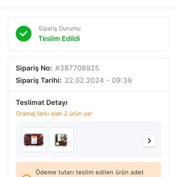 Migros Sanal Market Siparişi