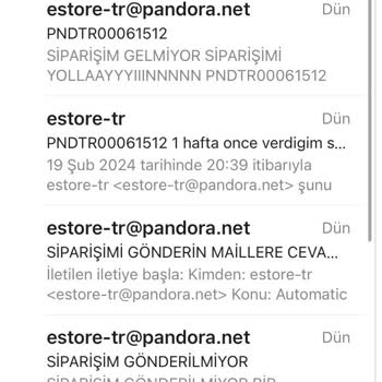 Pandora Mücevher Pandora Siparişim Gönderilmiyor