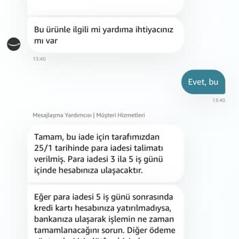 Amazon İki Aydır Gelmeyen İadem!