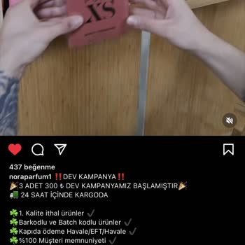 Nora Parfüm (Instagram)'den Şikayetçiyim