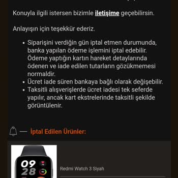 Trendyol Siparişimi İptal Etti