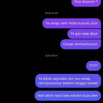 Eflatun Hediyelik İade İçin Cevap Veren Yok