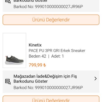 FLO Ayakkabı FLO Mantıksız İptal