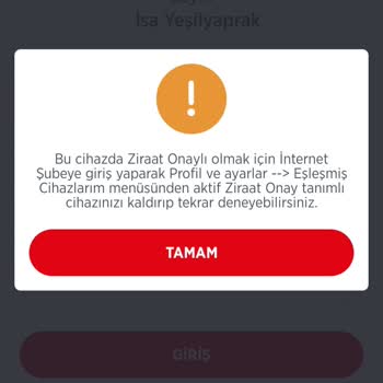 Ziraat Mobil Giriş Problemi
