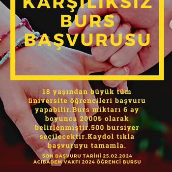 Acıbadem Vakfı (Burs Başvurusu) Kişisel Bilgilerimin Korunmasını Talep Ediyorum